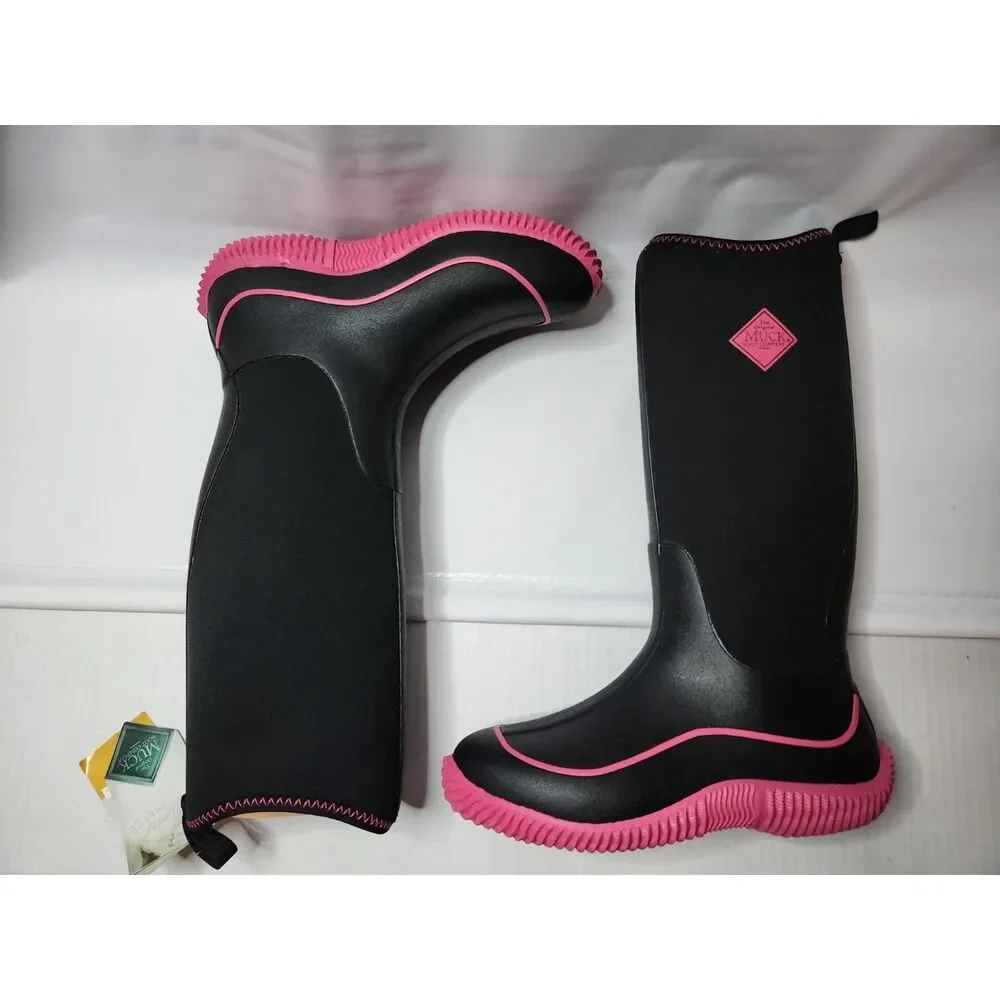 Muck Boot Company Women’s Hale Sporty Boots Size 9 Black Hot Pink